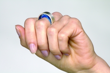 Flexible Ring in Blau
